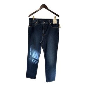 GAP Women's Dark Blue Straight Leg Jeans. Size 32/14.